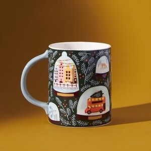 Anthropologie | Snow Globe Mug